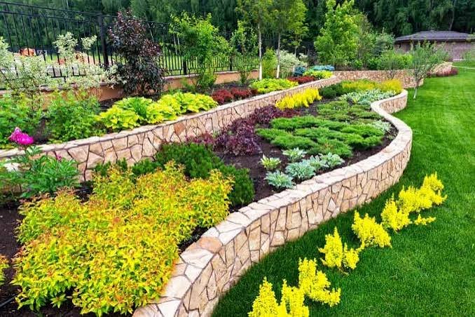 Modern garden landscape